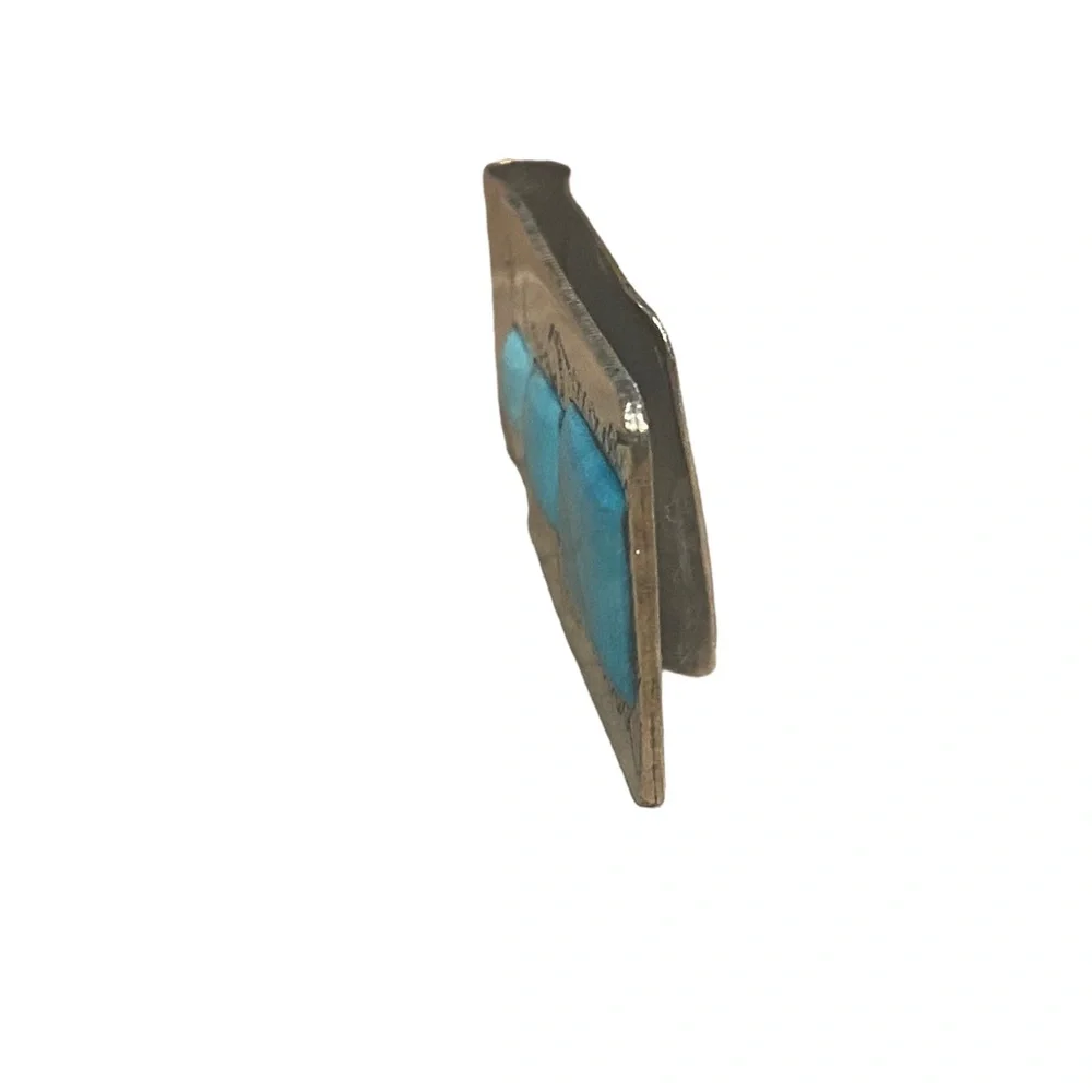 Vintage Sterling Silver & Turquoise Money Clip